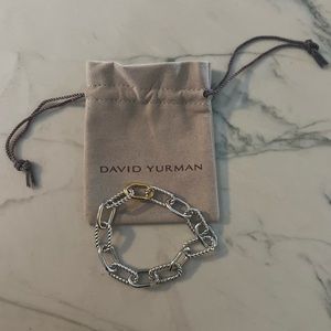 David Yurman Sterling Silver with 18-karat gold bracelet.